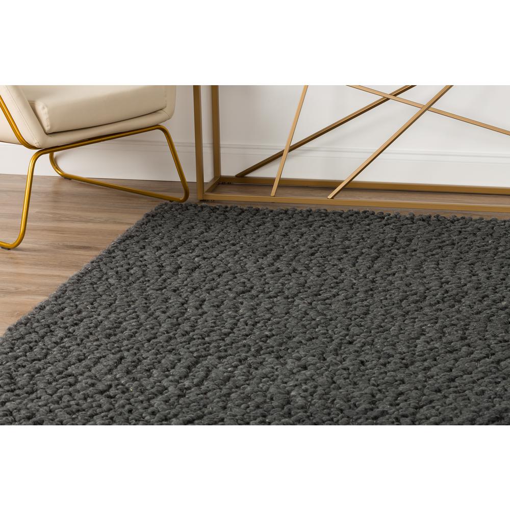 Gorbea GR1 Charcoal 2'3" x 7'6" Runner Rug. Picture 9