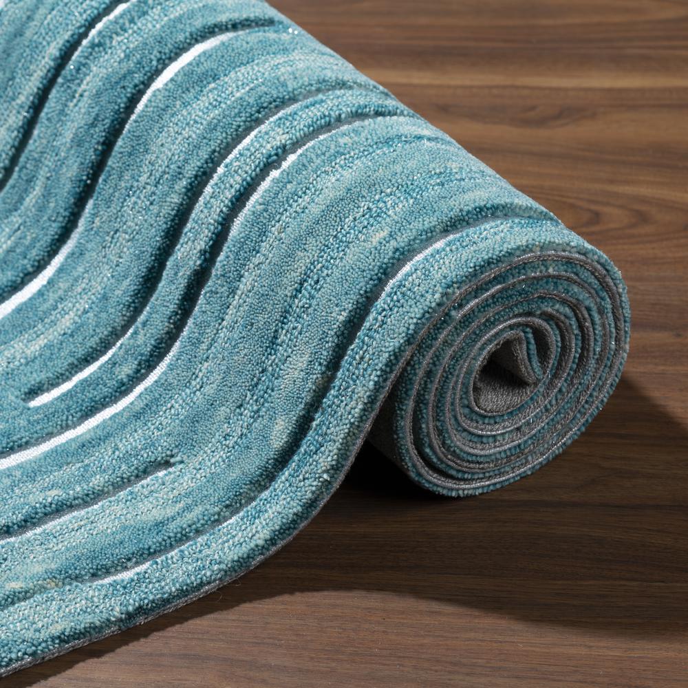 Vibes VB1 Blue 2'3" x 7'6" Runner Rug, VB1TE2X8. Picture 10