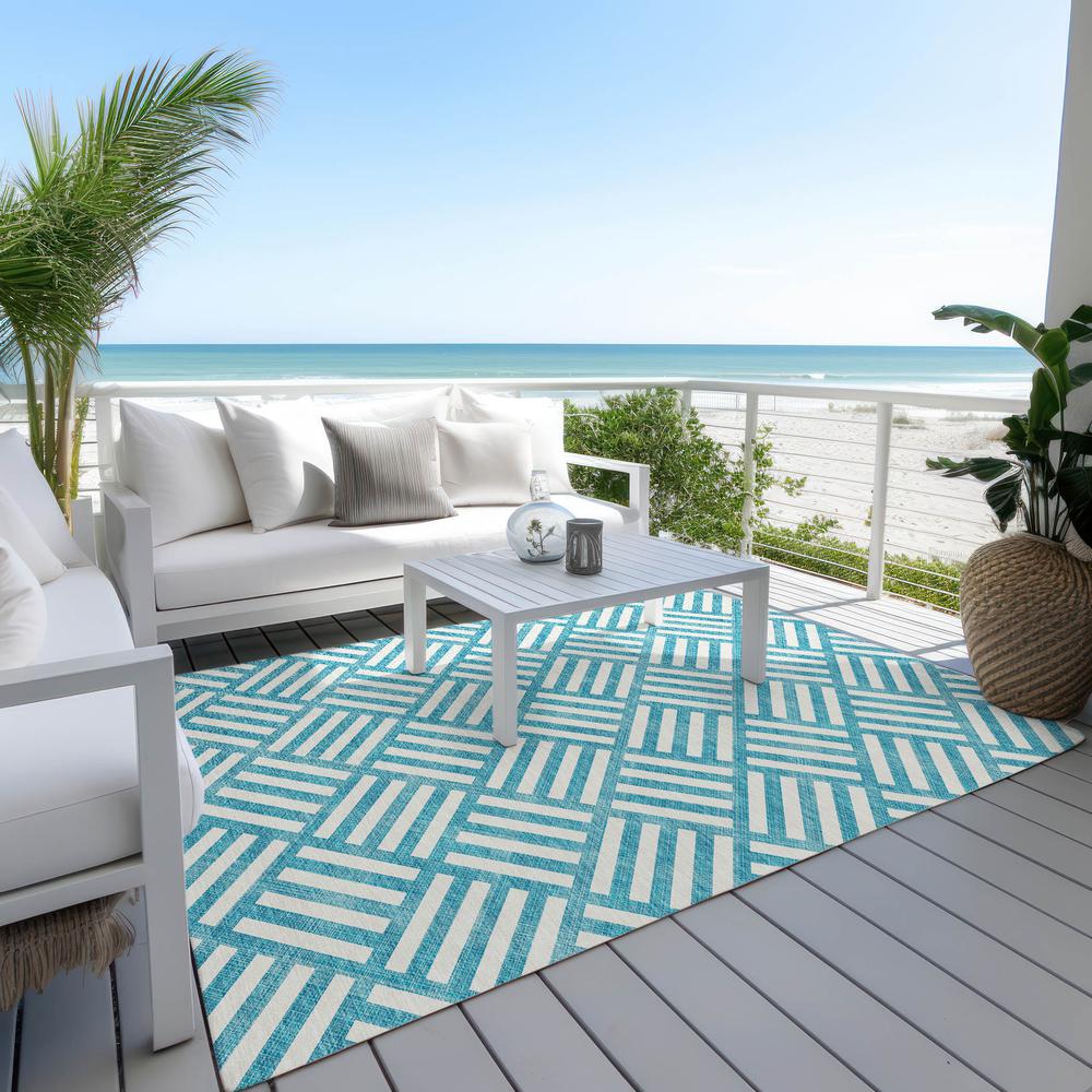 Chantille ACN620 Teal 10' x 14' Rug. Picture 8