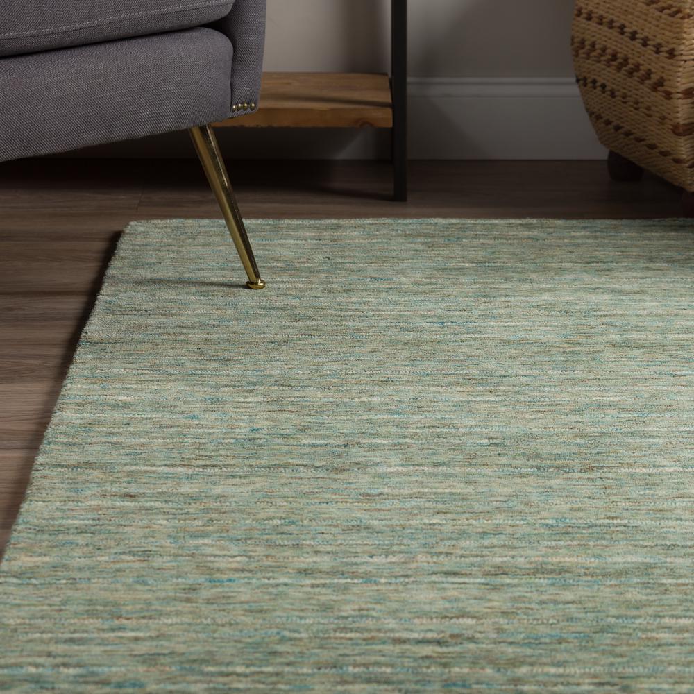 Reya RY7 Turquoise 2'3" x 7'6" Runner Rug. Picture 4