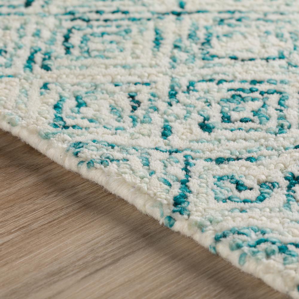 Zoe ZZ1 Teal 5' x 7'6" Rug. Picture 11