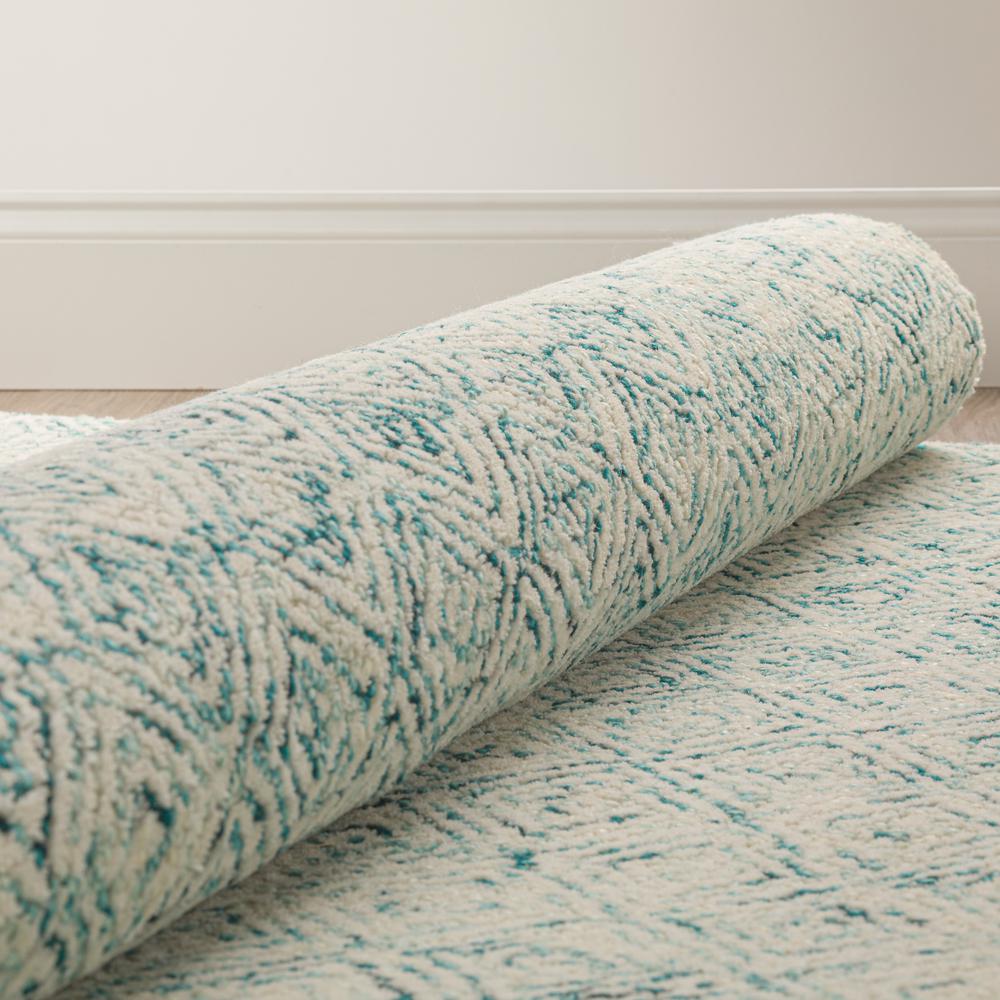 Zoe ZZ1 Teal 5' x 7'6" Rug. Picture 6