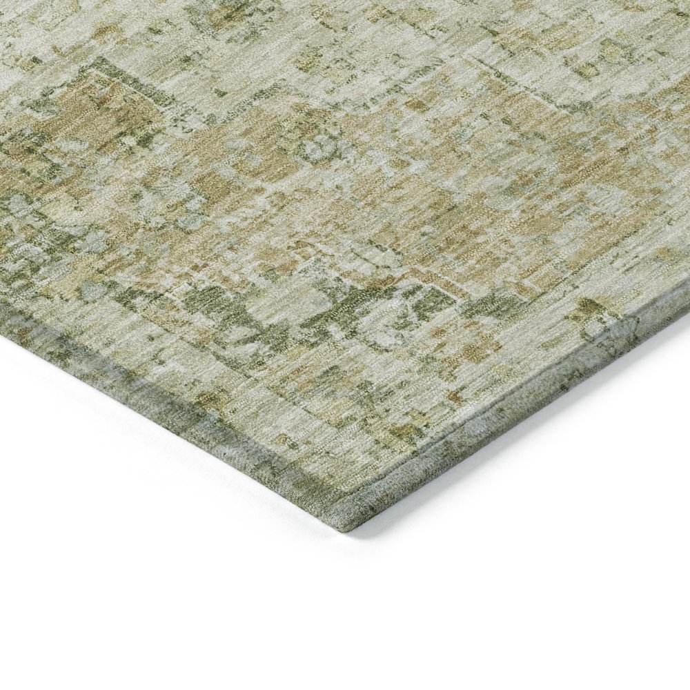 Machine Washable Indoor/Outdoor Chantille Sage 2'3" x 7'6" Runner Rug. Picture 3