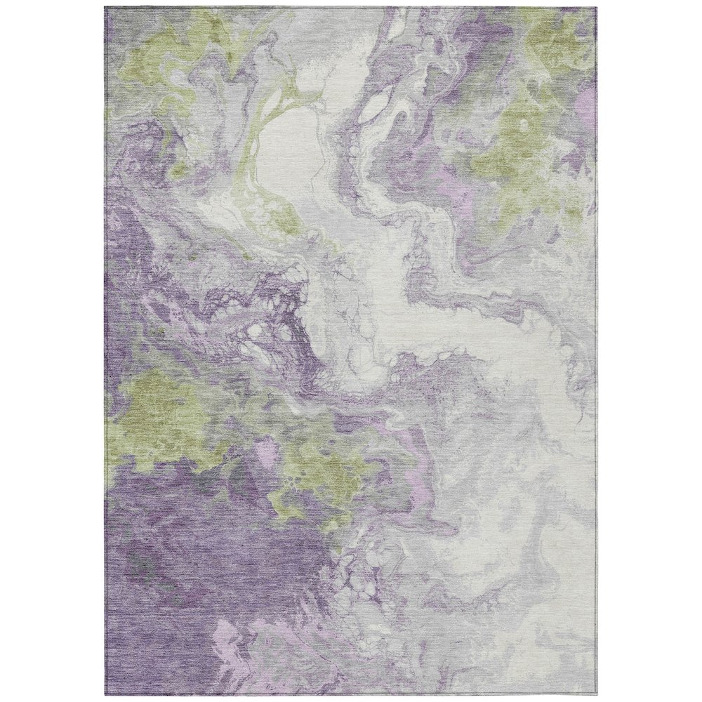 Machine Washable Indoor/Outdoor Chantille Lavender 3' x 5' Rug. Picture 1