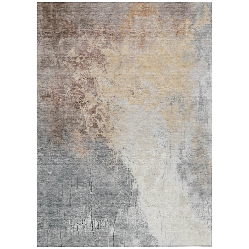 Machine Washable Indoor/Outdoor Chantille Coral 3' x 5' Rug. Picture 1