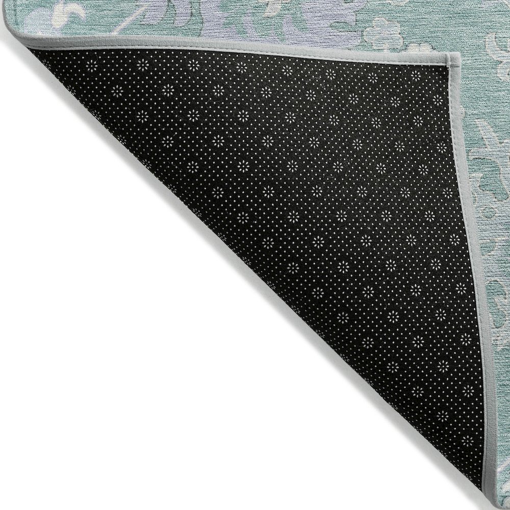 Machine Washable Indoor/Outdoor Chantille Seafoam 2'3" x 7'6" Runner Rug. Picture 2