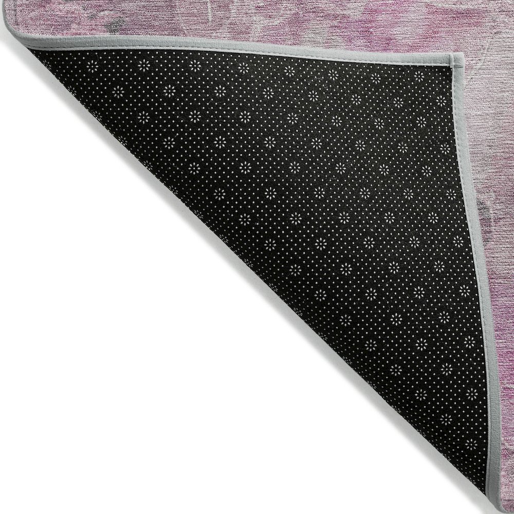 Machine Washable Indoor/Outdoor Chantille Pink 2'3" x 7'6" Runner Rug. Picture 2