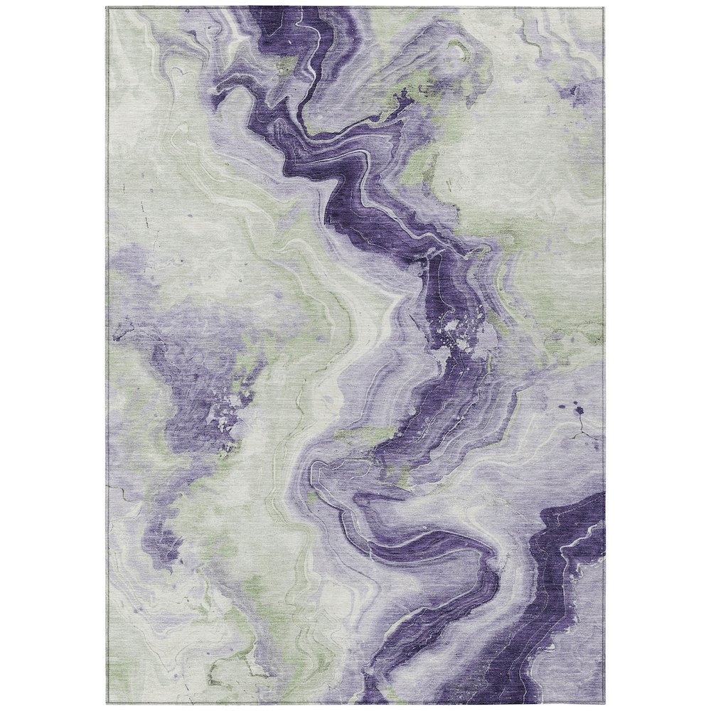 Machine Washable Indoor/Outdoor Chantille Lavender 3' x 5' Rug. Picture 1