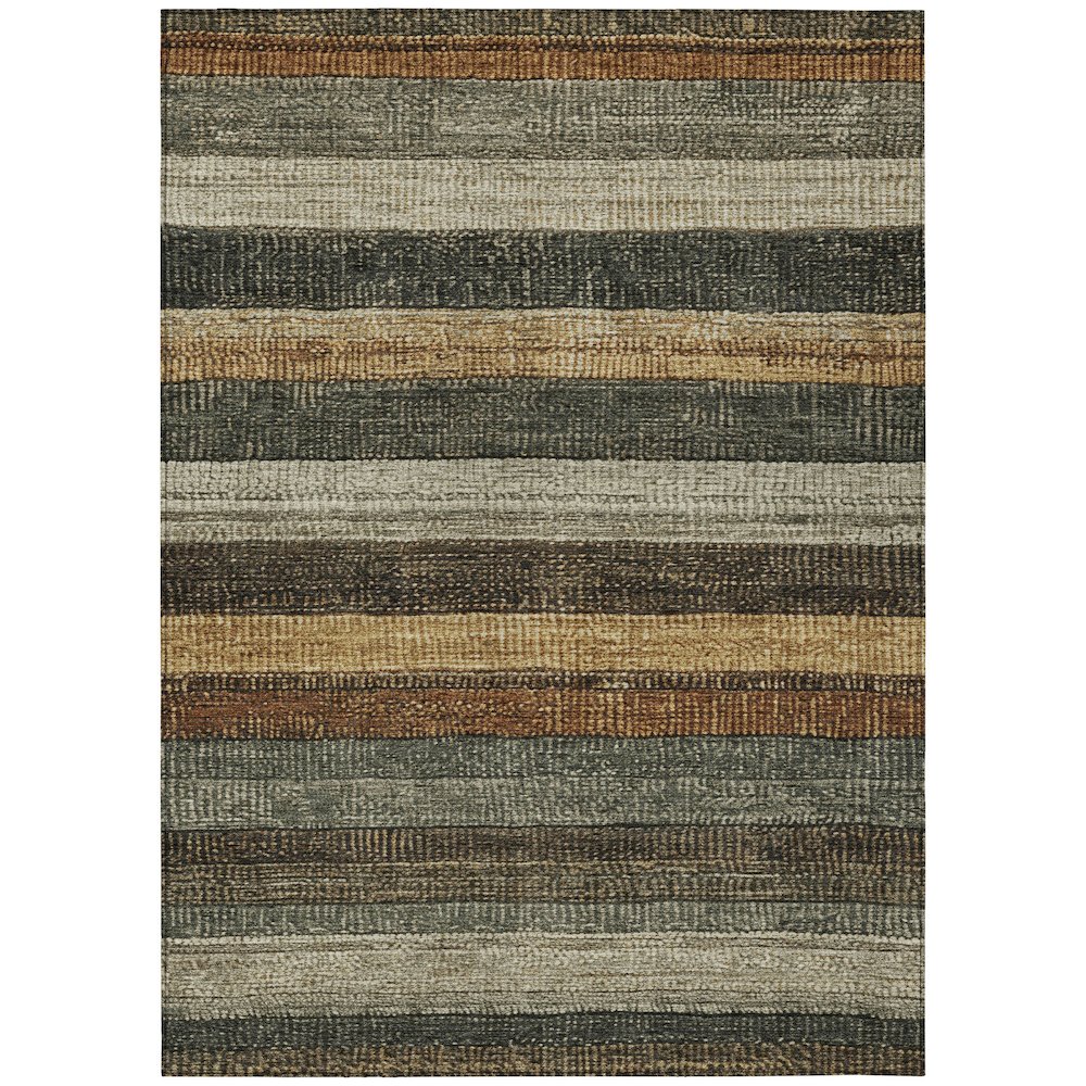 Machine Washable Indoor/Outdoor Chantille Khaki 3' x 5' Rug. Picture 1