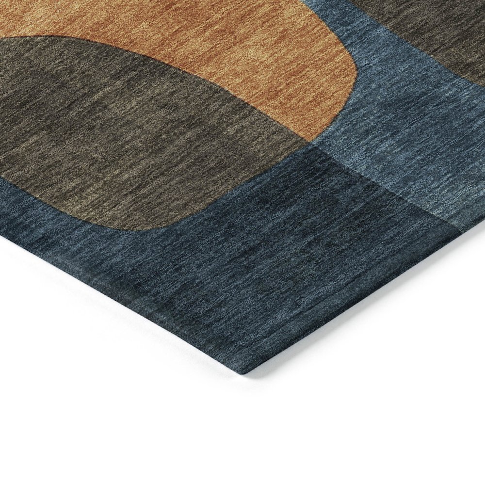 Machine Washable Indoor/Outdoor Chantille Navy 2'3" x 7'6" Runner Rug. Picture 3