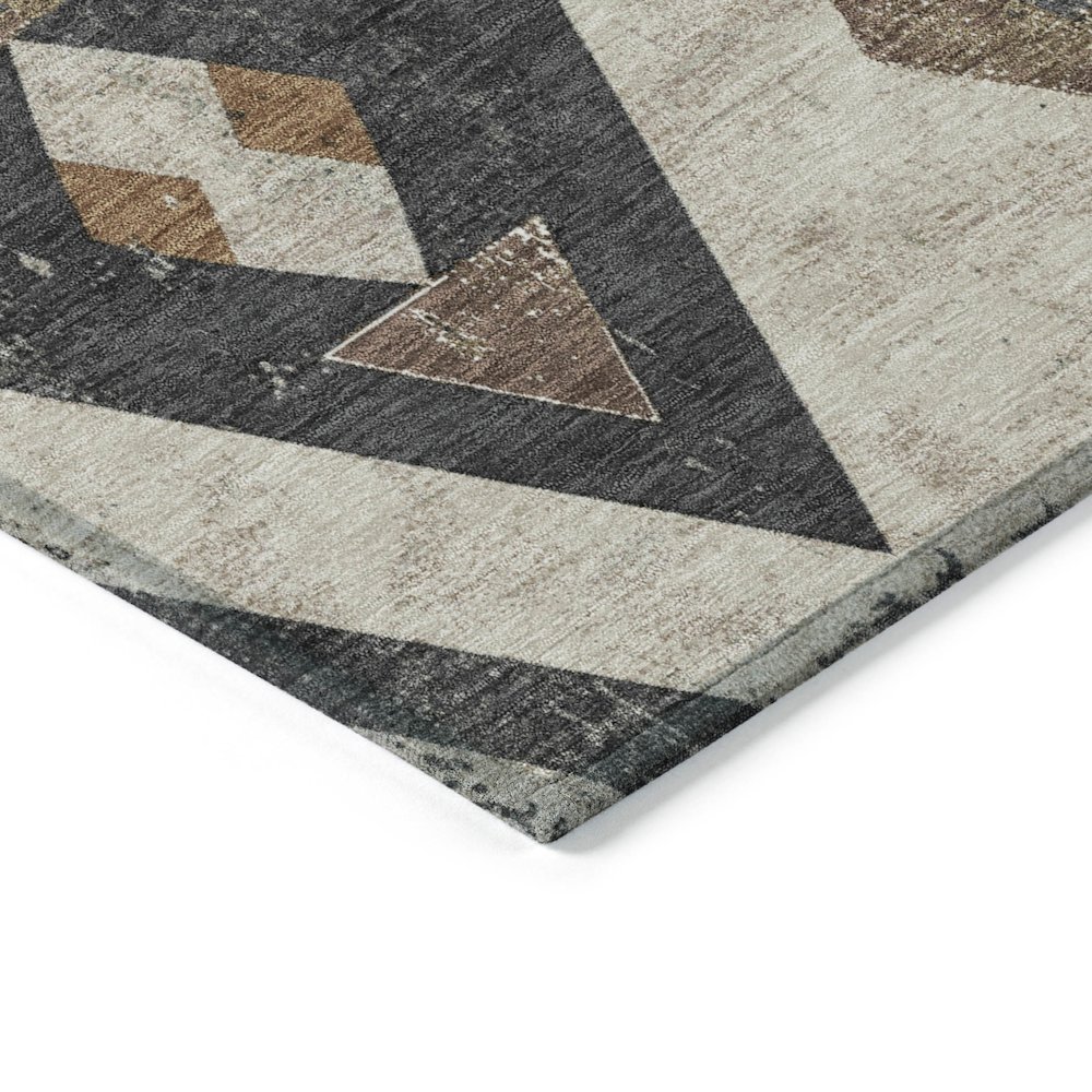 Machine Washable Indoor/Outdoor Chantille Beige 2'3" x 7'6" Runner Rug. Picture 3