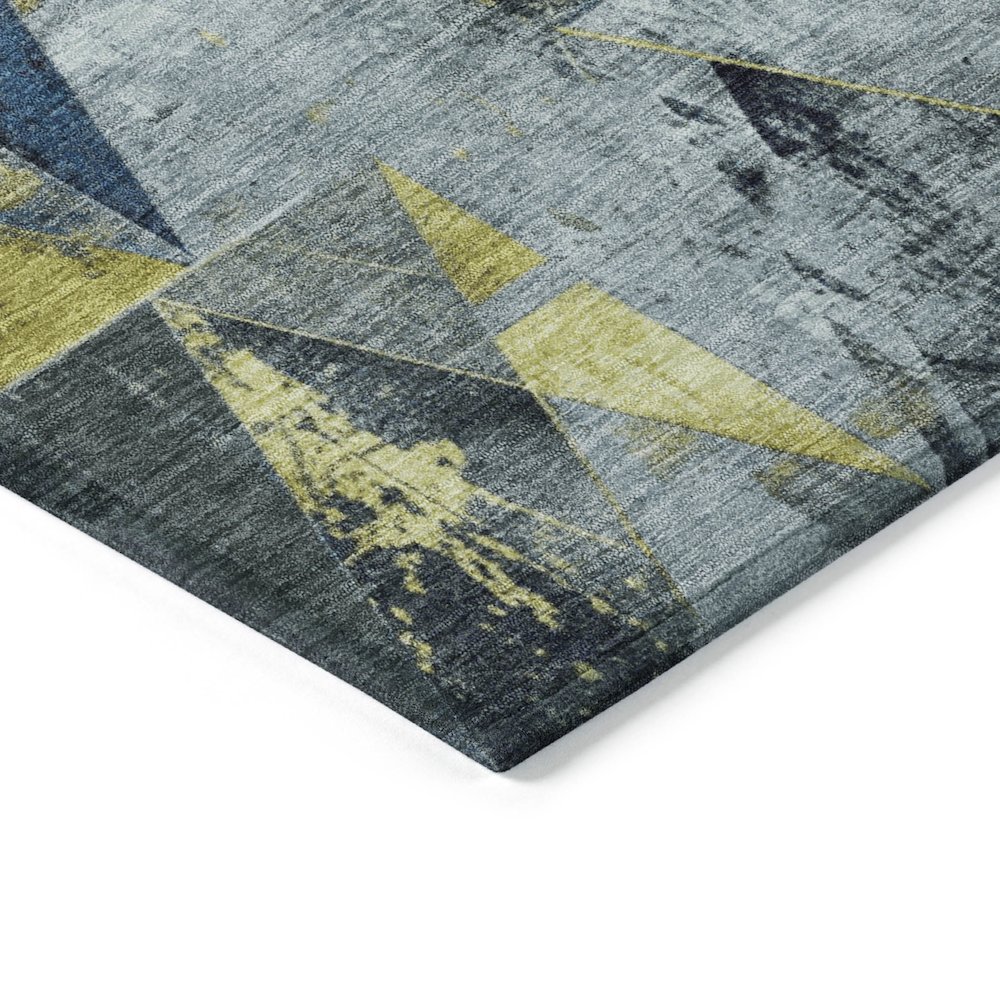 Machine Washable Indoor/Outdoor Chantille Navy 2'3" x 7'6" Runner Rug. Picture 3