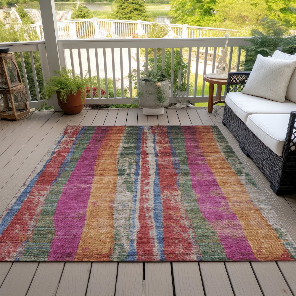 Machine Washable Indoor/Outdoor Chantille Putty 3' x 5' Rug. Picture 8
