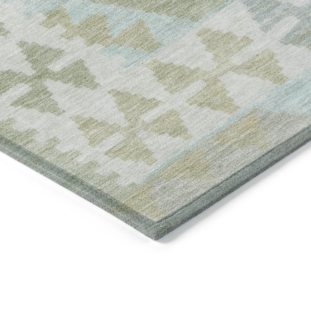 Machine Washable Indoor/Outdoor Chantille Sage 2'3" x 7'6" Runner Rug. Picture 3