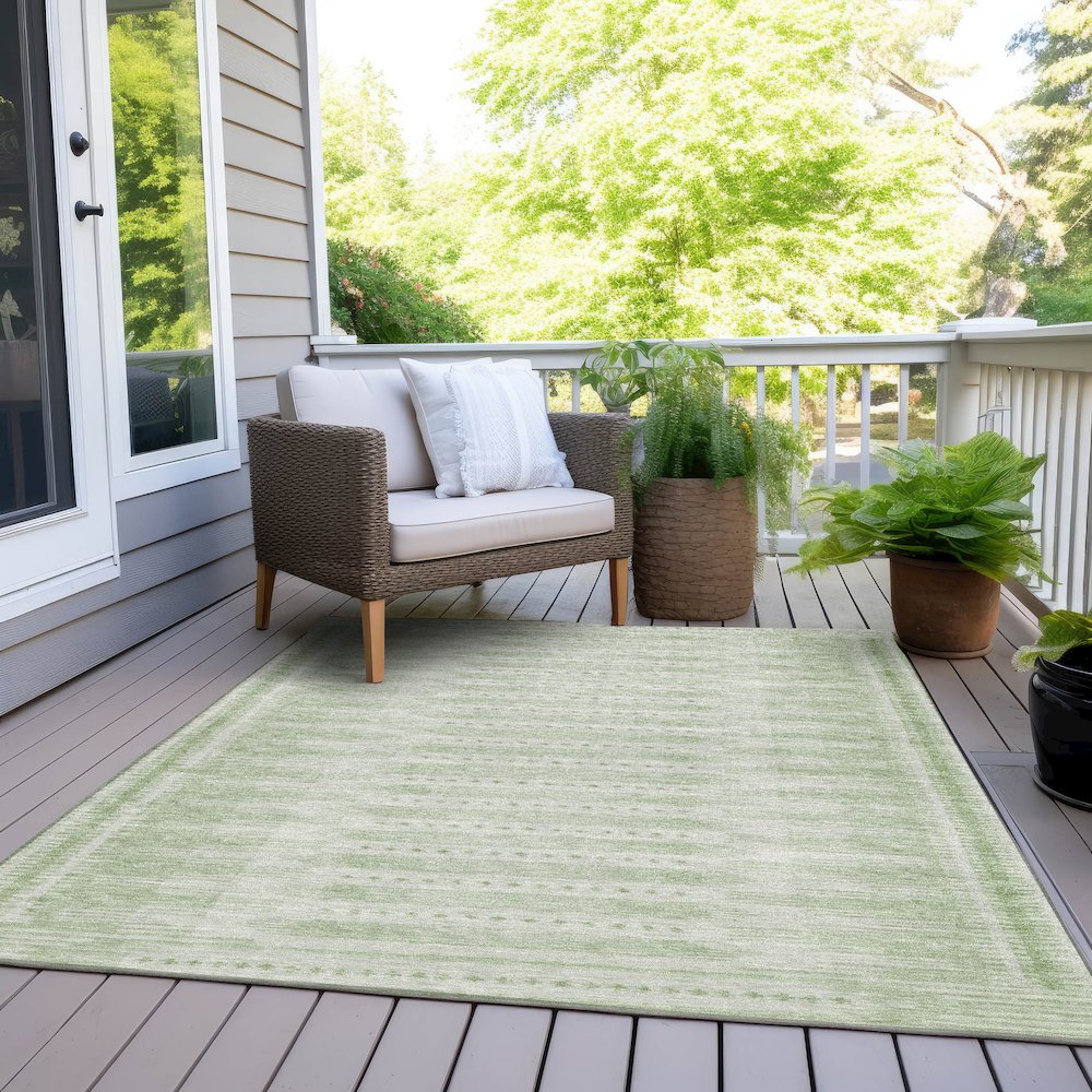 Machine Washable Indoor/Outdoor Chantille Sage 3' x 5' Rug. Picture 8