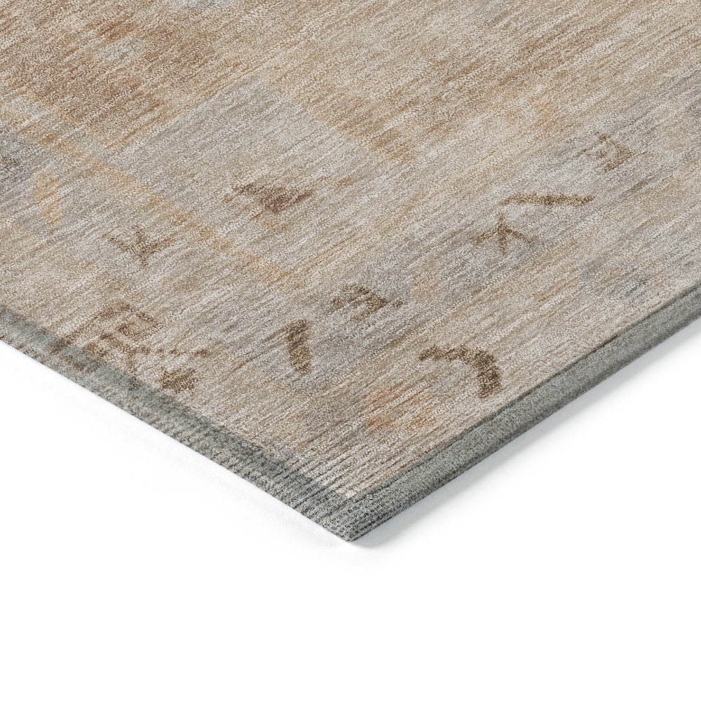 Machine Washable Indoor/Outdoor Chantille Copper 2'3" x 7'6" Runner Rug. Picture 3