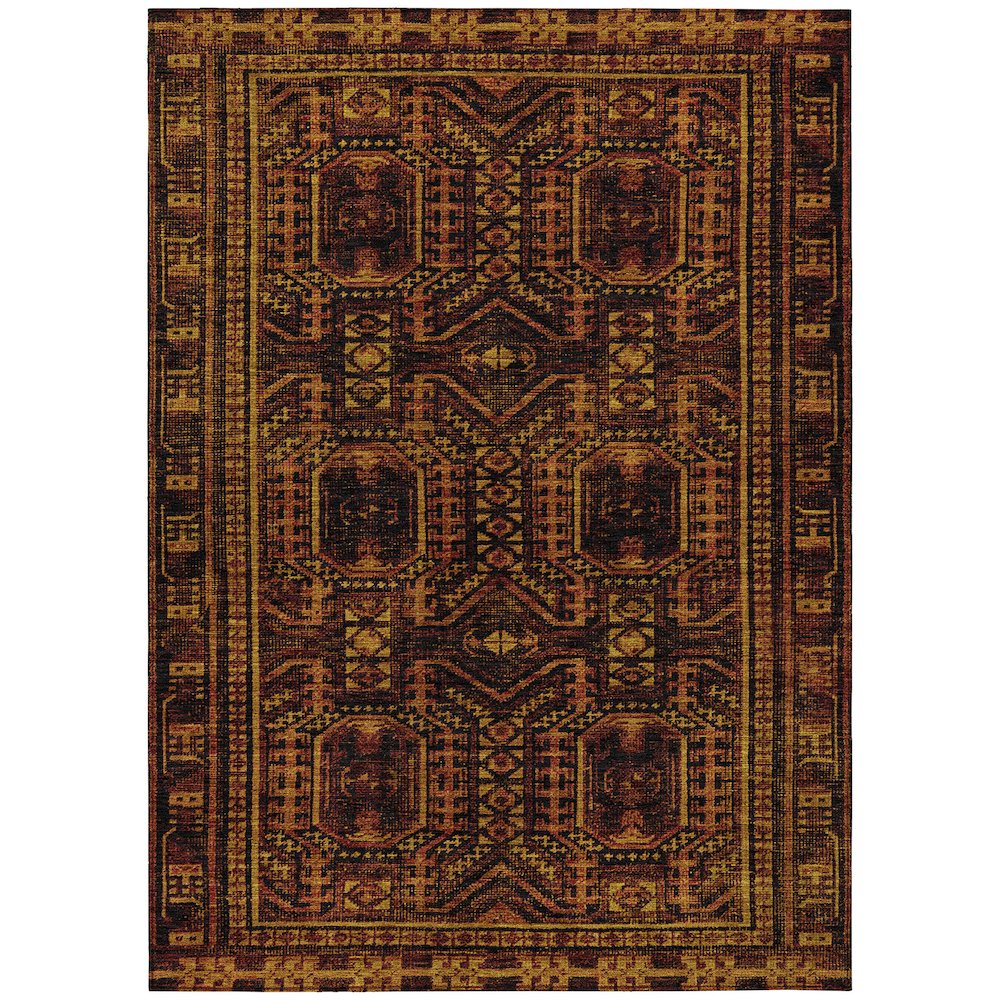Machine Washable Indoor/Outdoor Chantille Paprika 3' x 5' Rug. Picture 1