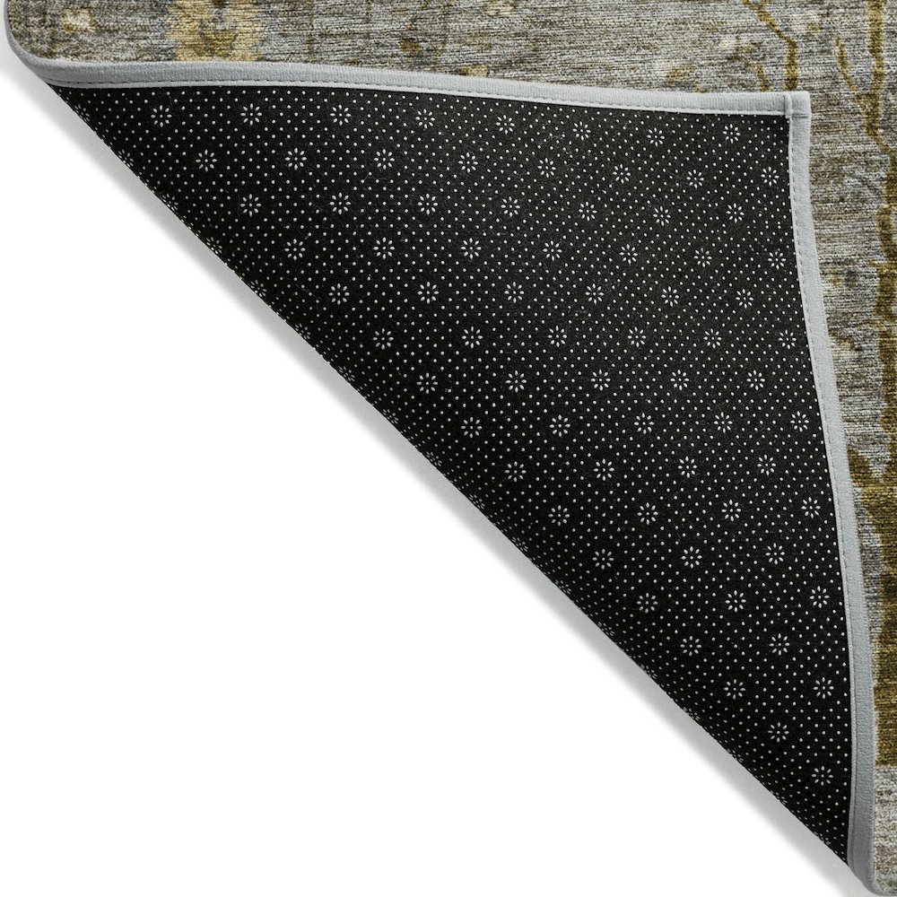 Machine Washable Indoor/Outdoor Chantille Pewter 2'3" x 7'6" Runner Rug. Picture 2