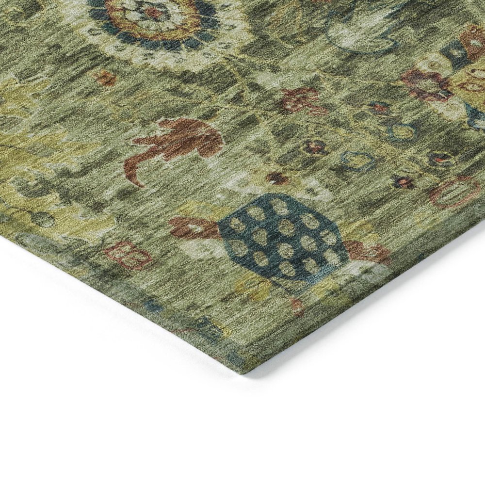 Machine Washable Indoor/Outdoor Chantille Aloe 2'3" x 7'6" Runner Rug. Picture 3
