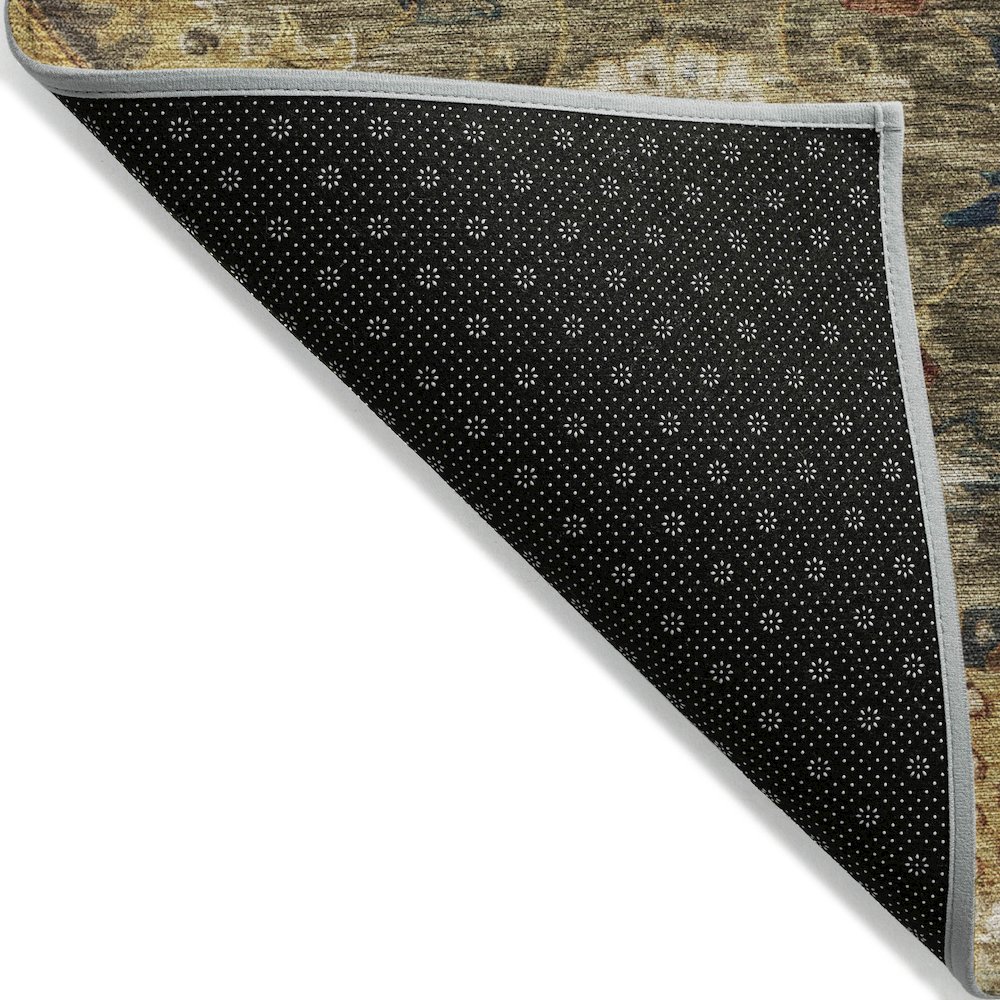 Machine Washable Indoor/Outdoor Chantille Brown 2'3" x 7'6" Runner Rug. Picture 2