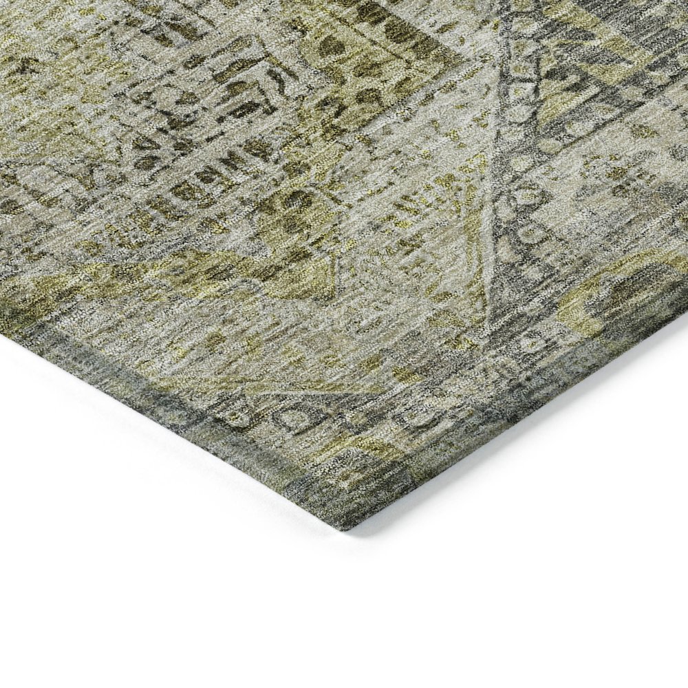 Machine Washable Indoor/Outdoor Chantille Khaki 2'3" x 7'6" Runner Rug. Picture 3