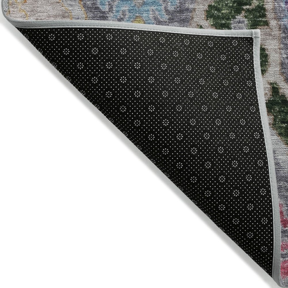 Machine Washable Indoor/Outdoor Chantille Gray 2'3" x 7'6" Runner Rug. Picture 2