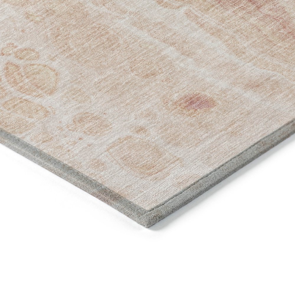 Machine Washable Indoor/Outdoor Chantille Salmon 2'3" x 7'6" Runner Rug. Picture 3