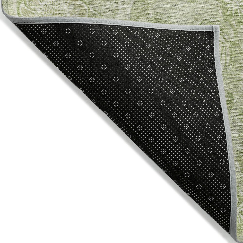 Machine Washable Indoor/Outdoor Chantille Sage 2'3" x 7'6" Runner Rug. Picture 2