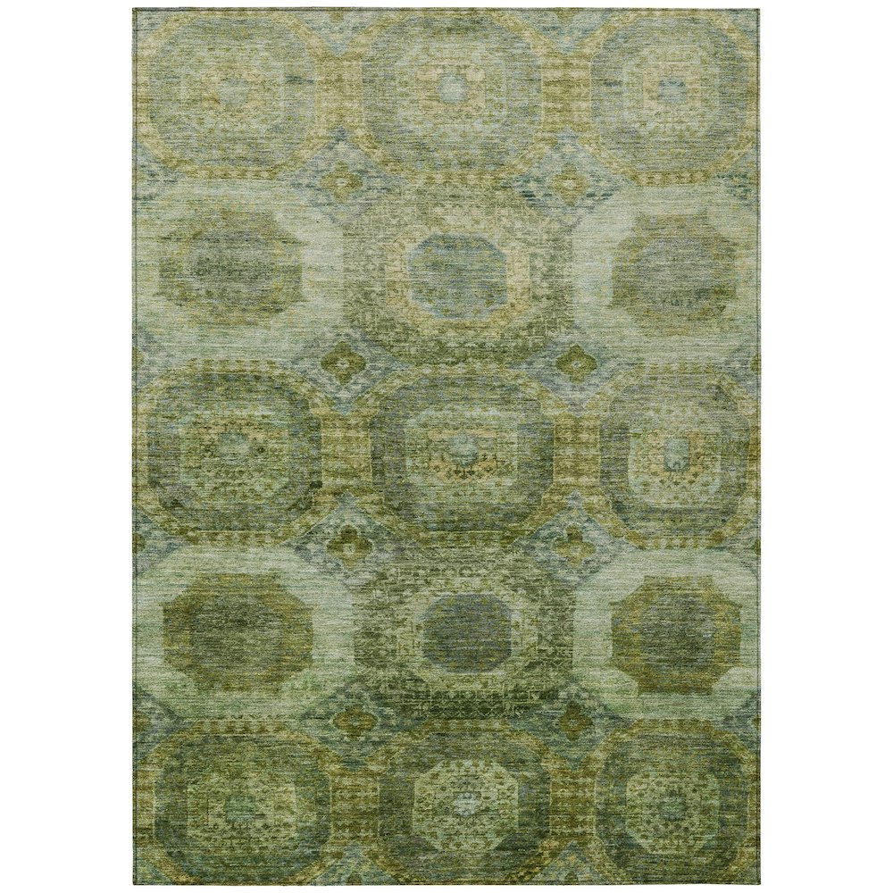 Machine Washable Indoor/Outdoor Chantille Aloe 3' x 5' Rug. Picture 1