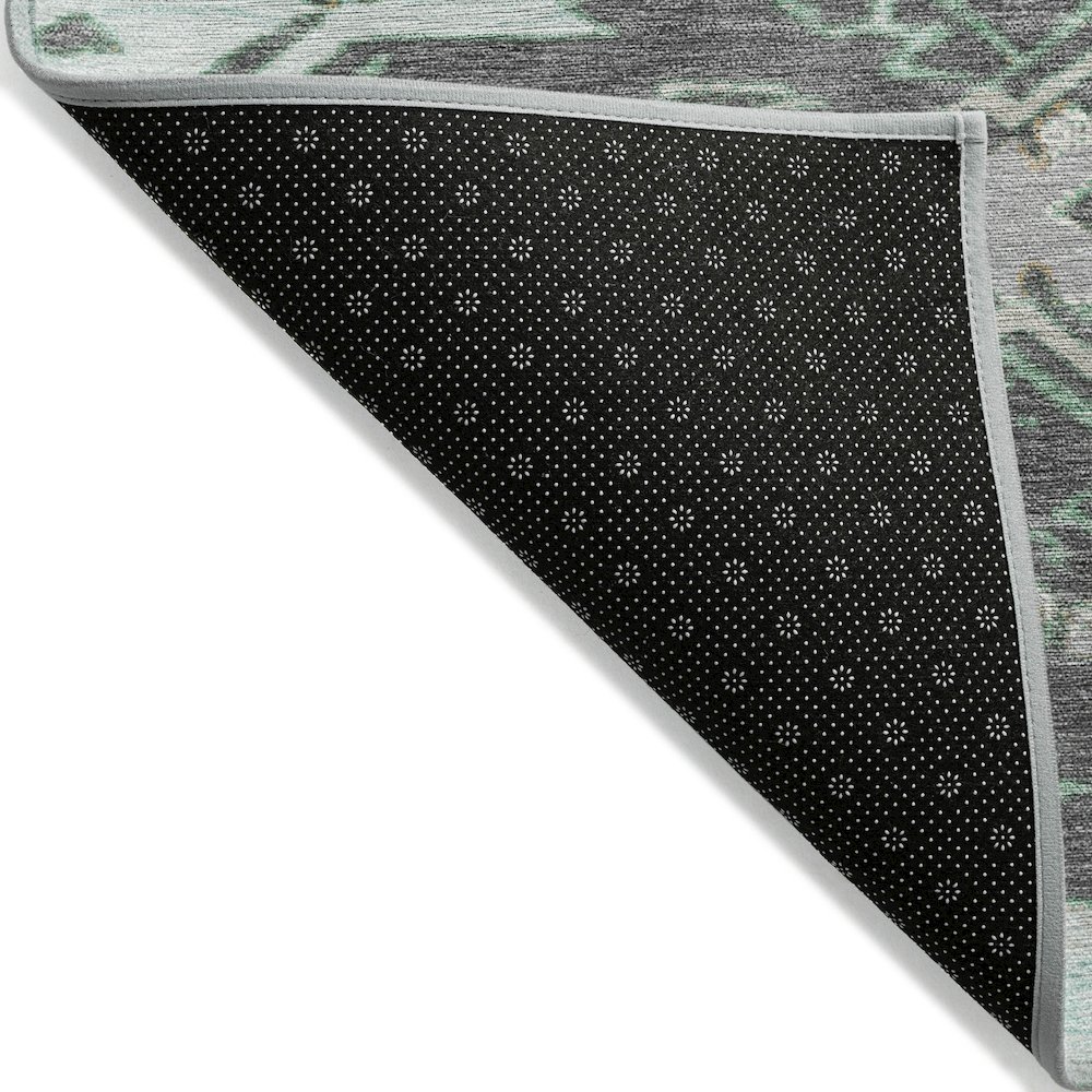 Machine Washable Indoor/Outdoor Chantille Mint 2'3" x 7'6" Runner Rug. Picture 2