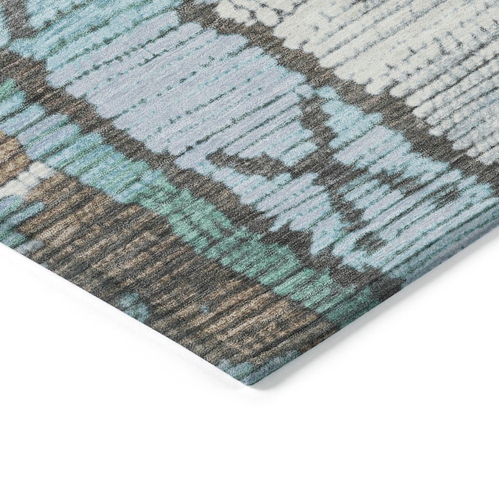 Machine Washable Indoor/Outdoor Chantille Brown 2'3" x 7'6" Runner Rug. Picture 3