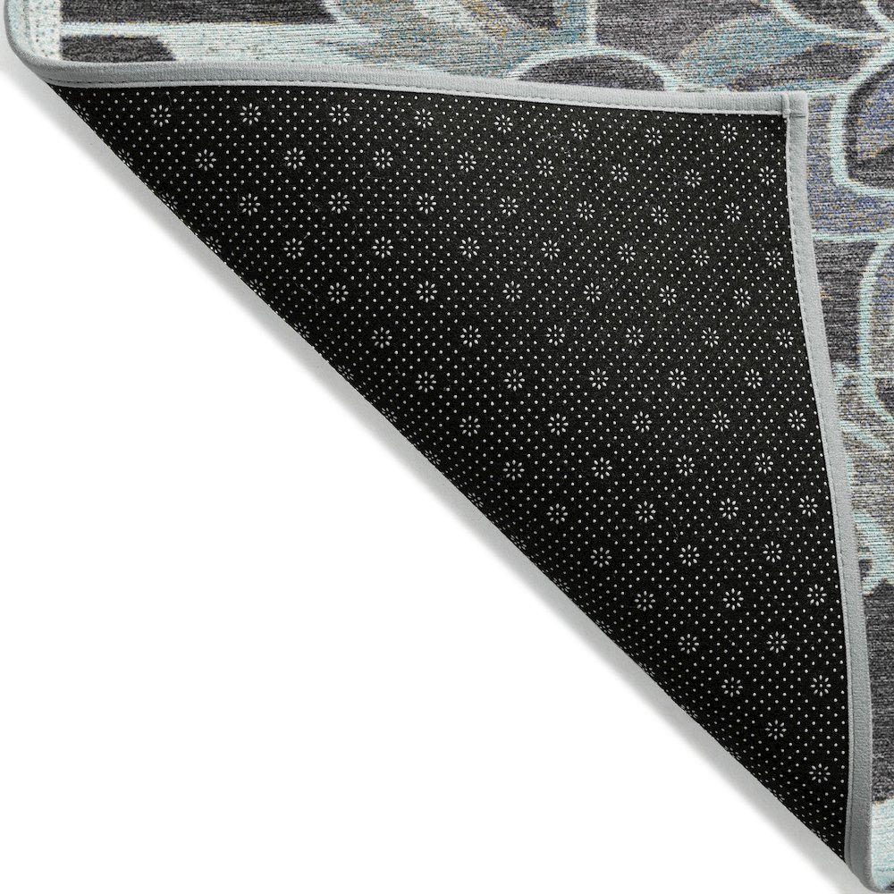 Machine Washable Indoor/Outdoor Chantille Teal 2'3" x 7'6" Runner Rug. Picture 2