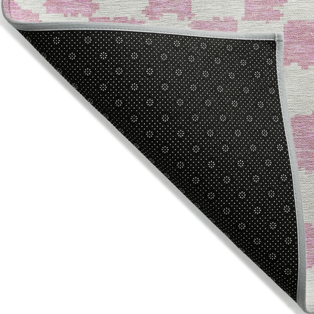 Machine Washable Indoor/Outdoor Chantille Pink 2'3" x 7'6" Runner Rug. Picture 2