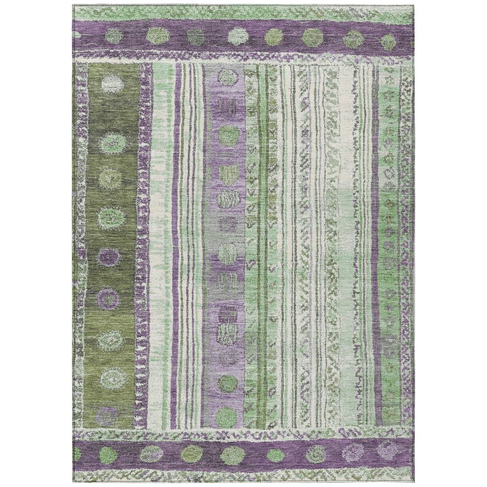Machine Washable Indoor/Outdoor Chantille Purple 3' x 5' Rug. Picture 1