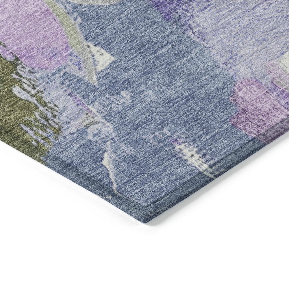 Machine Washable Indoor/Outdoor Chantille Lavender 2'3" x 7'6" Runner Rug. Picture 3