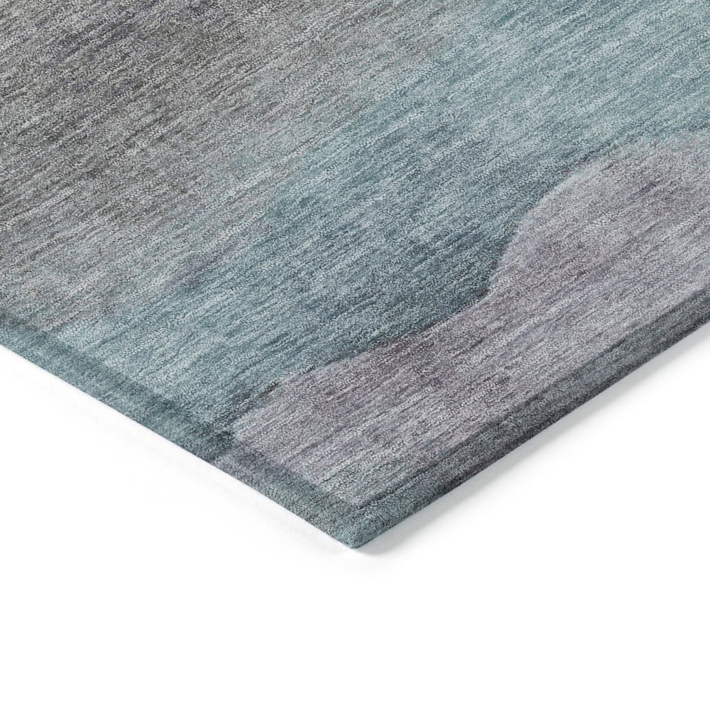 Machine Washable Indoor/Outdoor Chantille Teal 2'3" x 7'6" Runner Rug. Picture 3