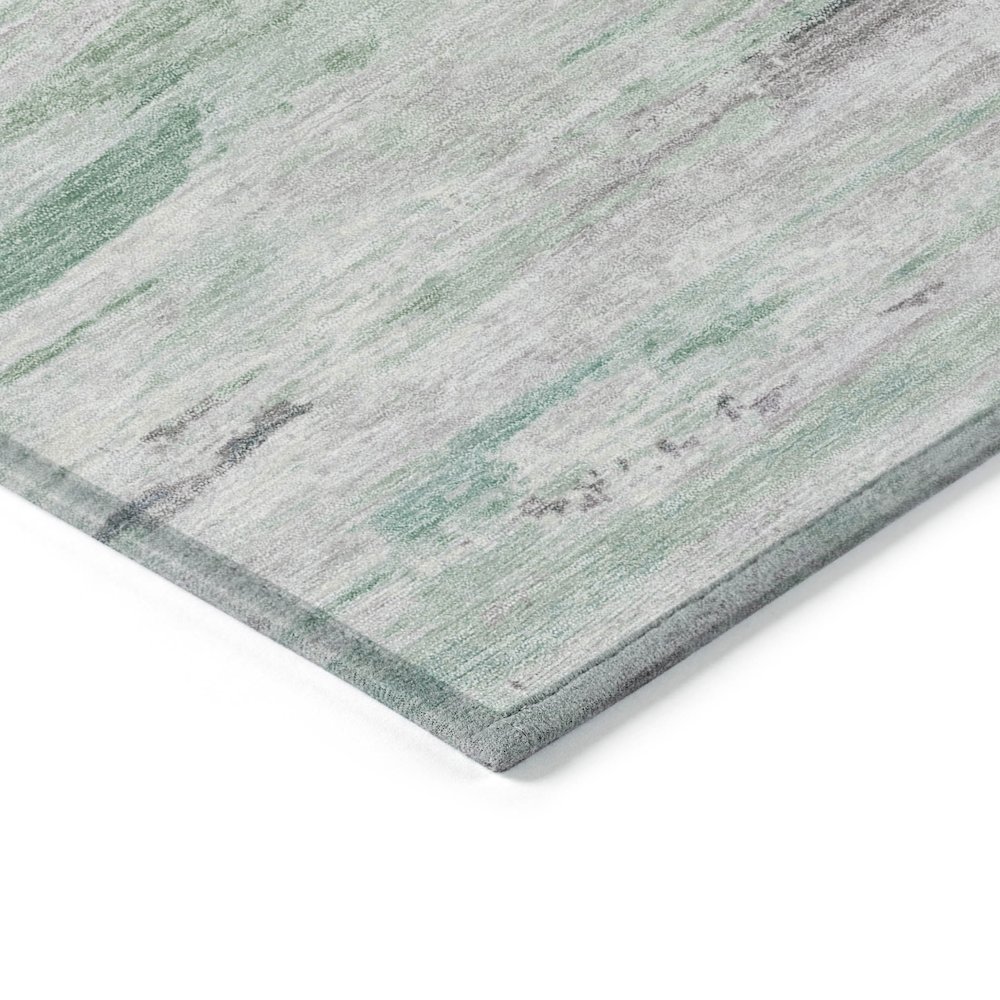 Machine Washable Indoor/Outdoor Chantille Aloe 2'3" x 7'6" Runner Rug. Picture 3