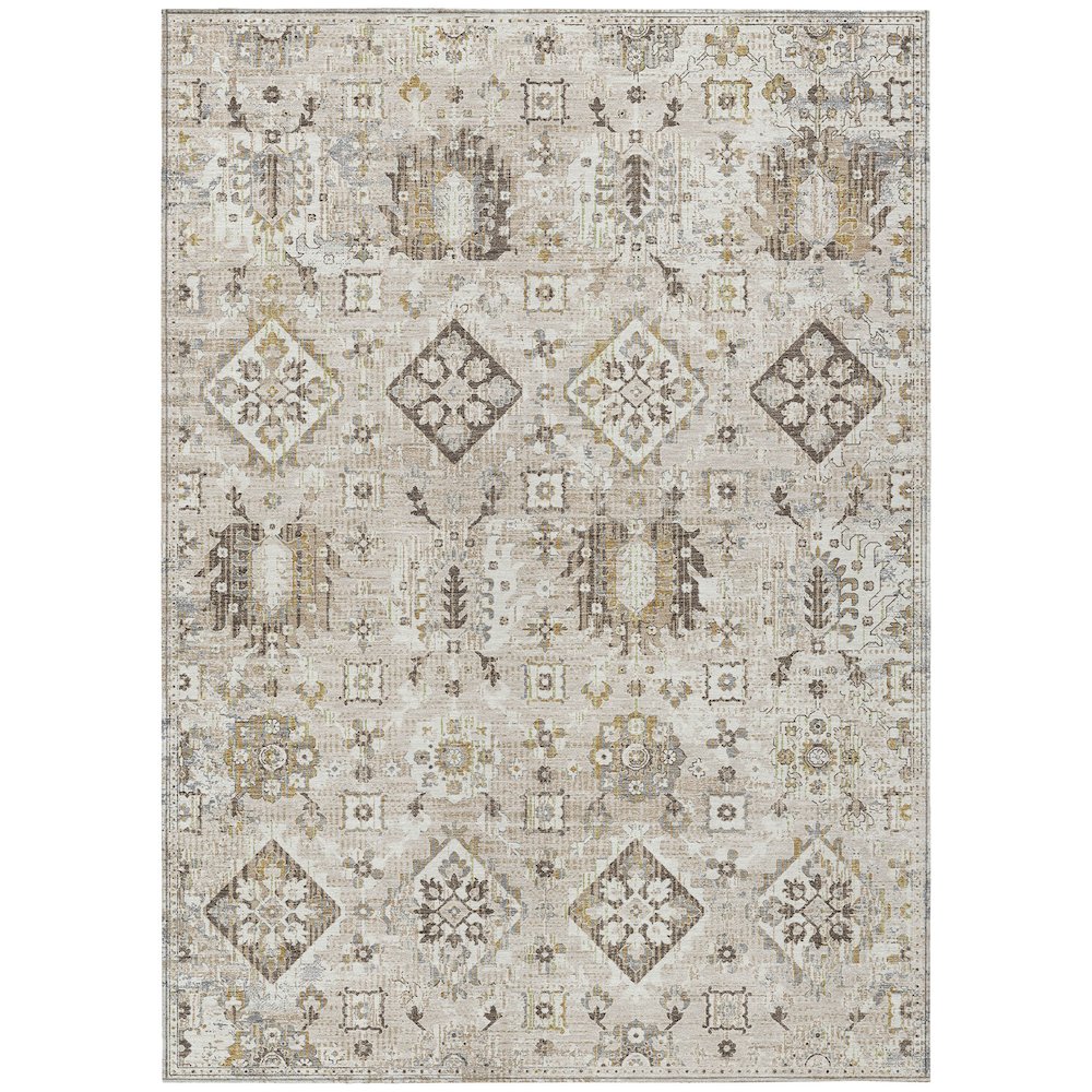 Machine Washable Indoor/Outdoor Chantille Linen 3' x 5' Rug. Picture 1