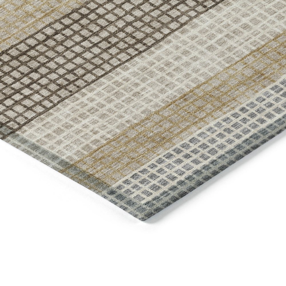 Machine Washable Indoor/Outdoor Chantille Beige 2'3" x 7'6" Runner Rug. Picture 3