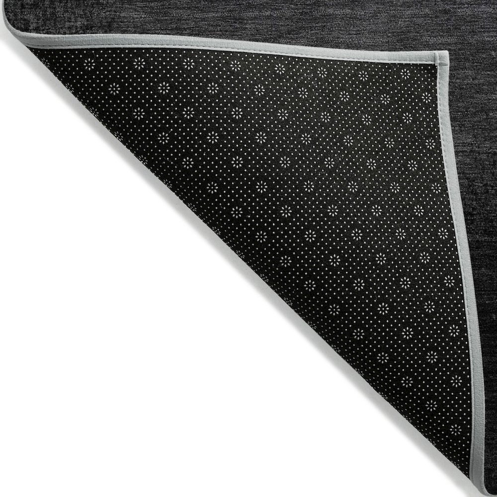Machine Washable Indoor/Outdoor Chantille Gray 2'3" x 7'6" Runner Rug. Picture 2