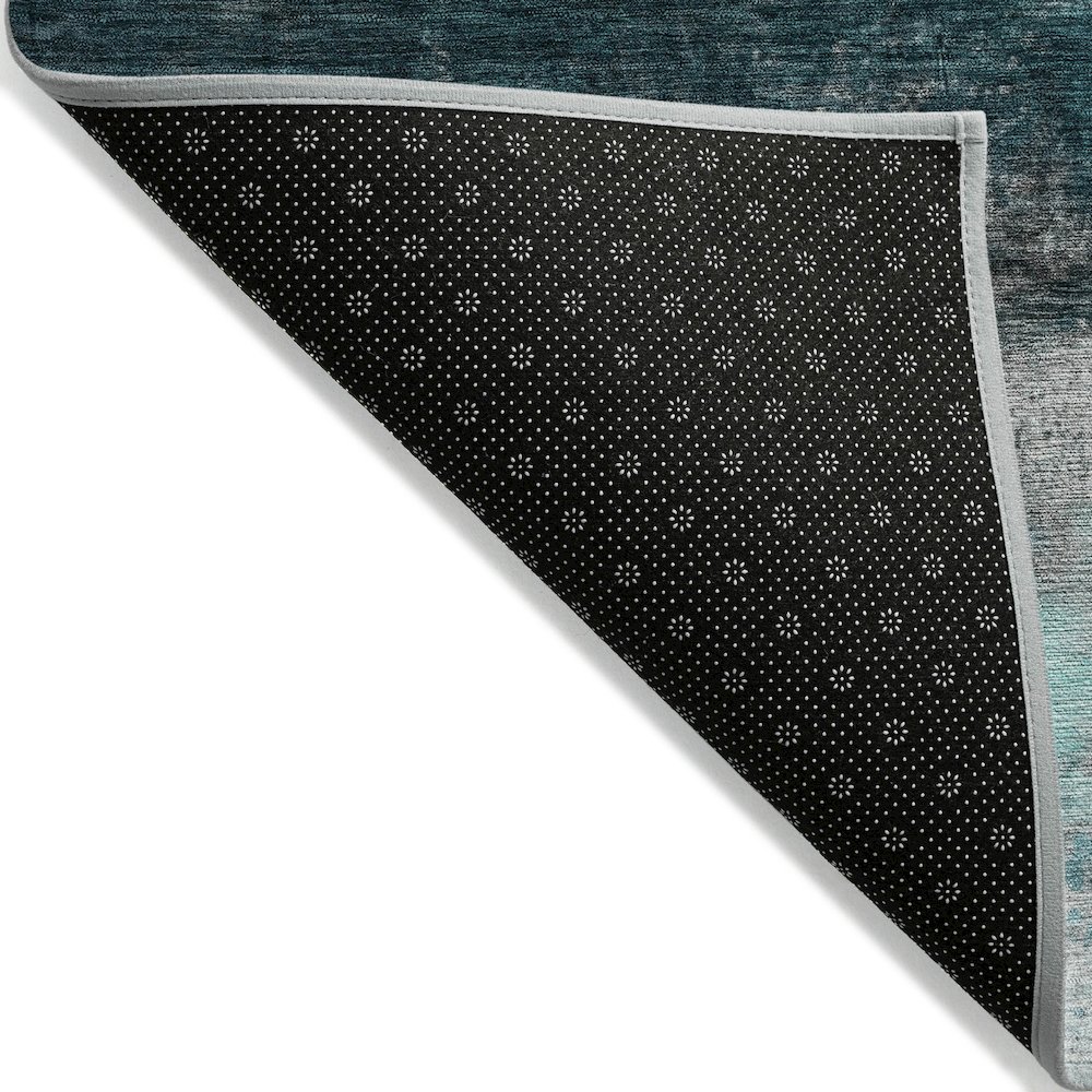 Machine Washable Indoor/Outdoor Chantille ACN2016 Teal 2'3" x 7'6" Runner Rug. Picture 2