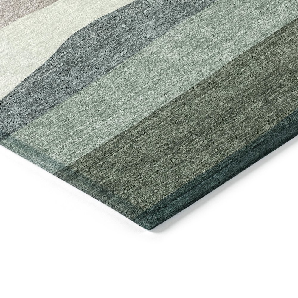 Machine Washable Indoor/Outdoor Chantille ACN2023 Green 2'3" x 7'6" Runner Rug. Picture 3
