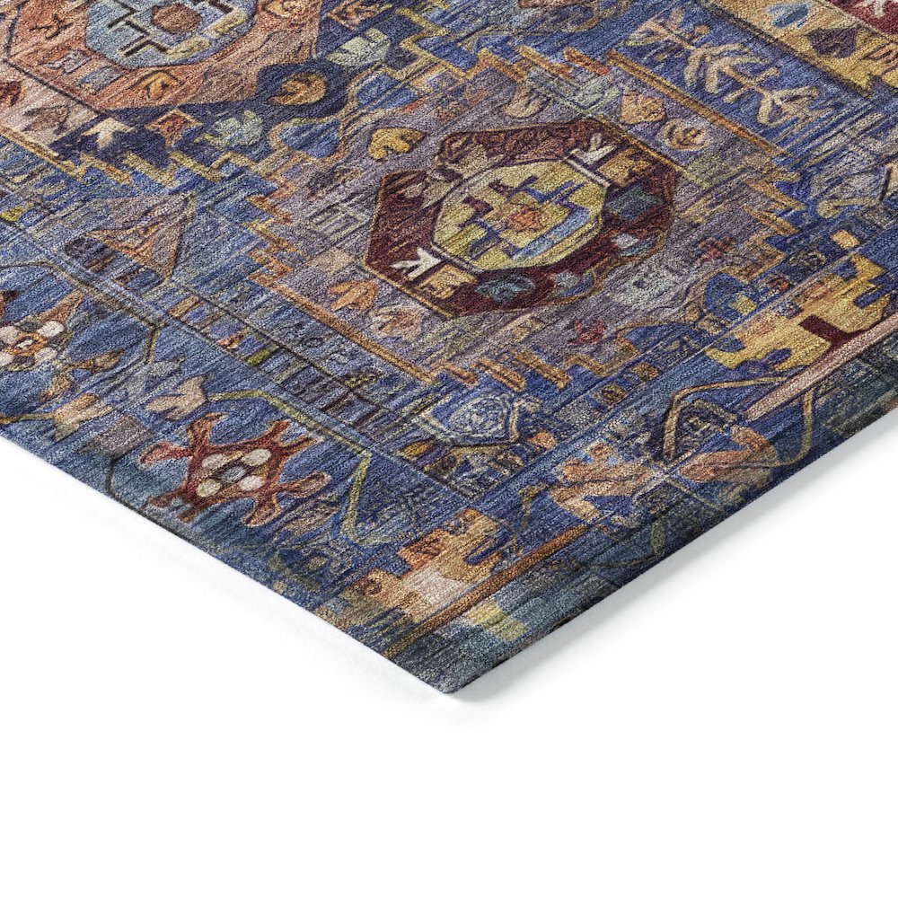 Machine Washable Indoor/Outdoor Chantille ACN2024 Denim 2'3" x 7'6" Runner Rug. Picture 3