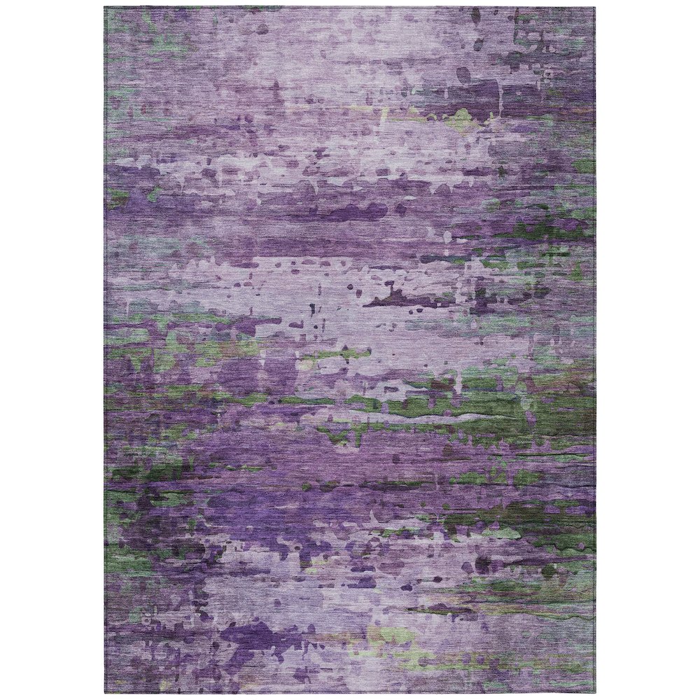 Machine Washable Indoor/Outdoor Chantille ACN2035 Purple 3' x 5' Rug. Picture 1