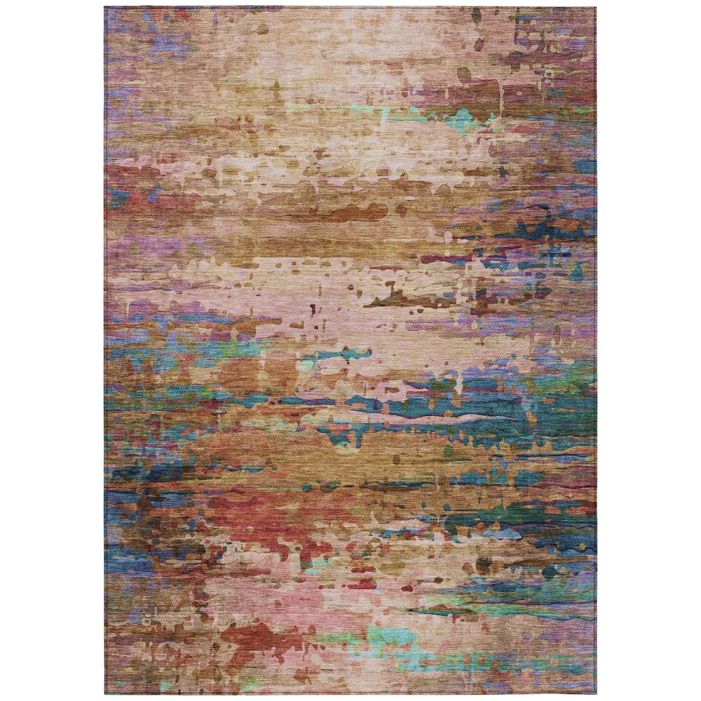 Machine Washable Indoor/Outdoor Chantille ACN2035 Sage 3' x 5' Rug. Picture 1