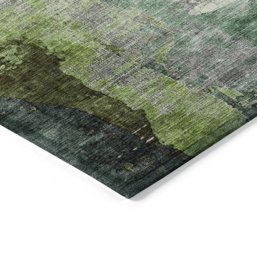 Machine Washable Indoor/Outdoor Chantille ACN2041 Green 2'3" x 7'6" Runner Rug. Picture 3