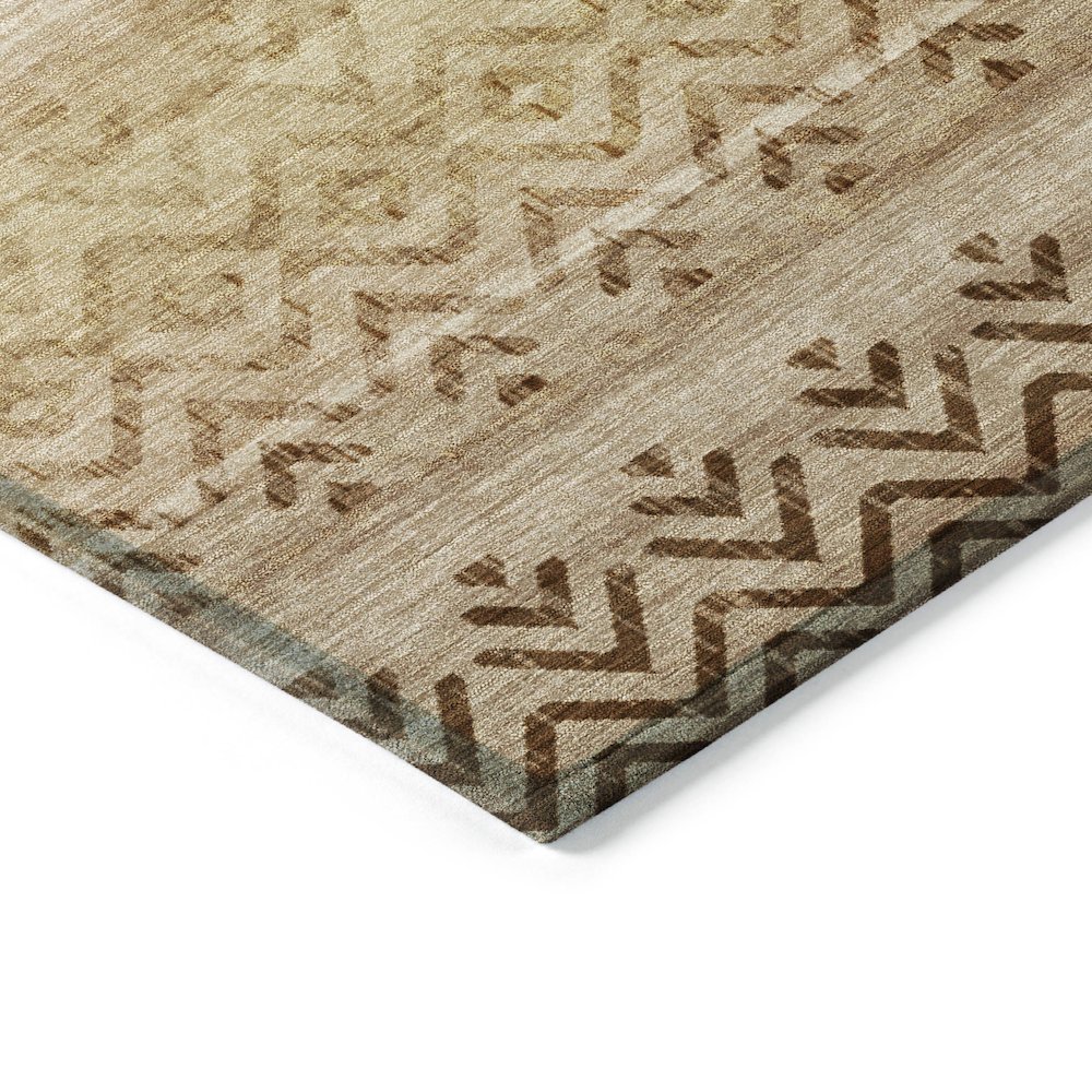 Machine Washable Indoor/Outdoor Chantille ACN2042 Beige 2'3" x 7'6" Runner Rug. Picture 3