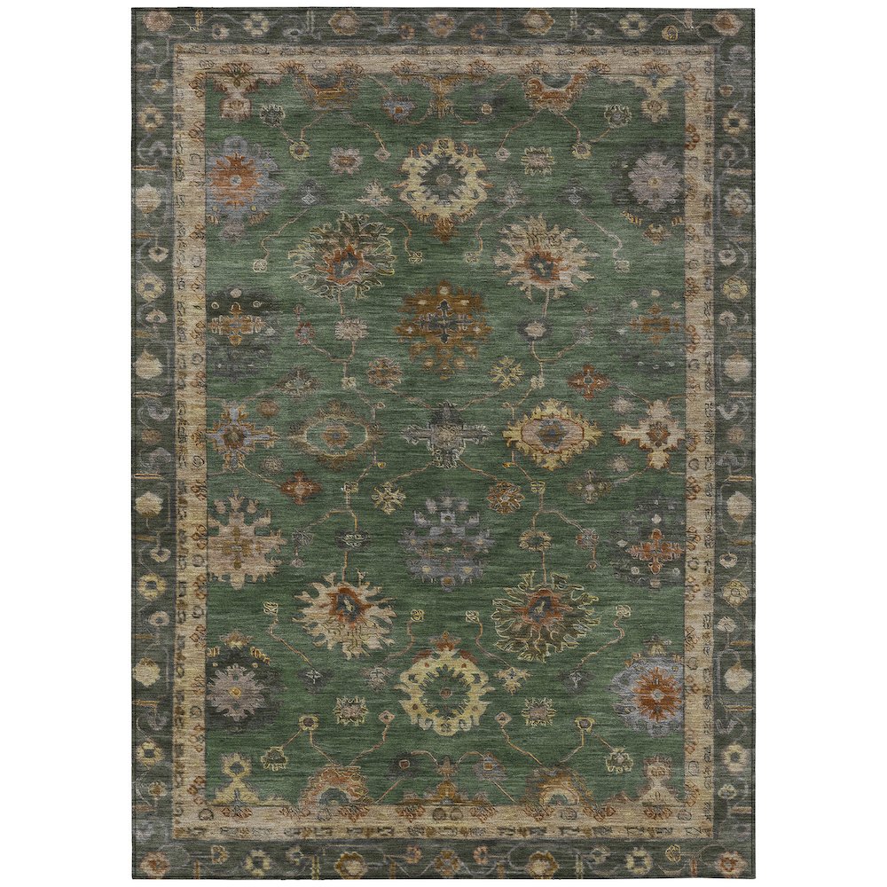 Machine Washable Indoor/Outdoor Chantille ACN2045 Fern 3' x 5' Rug. Picture 1