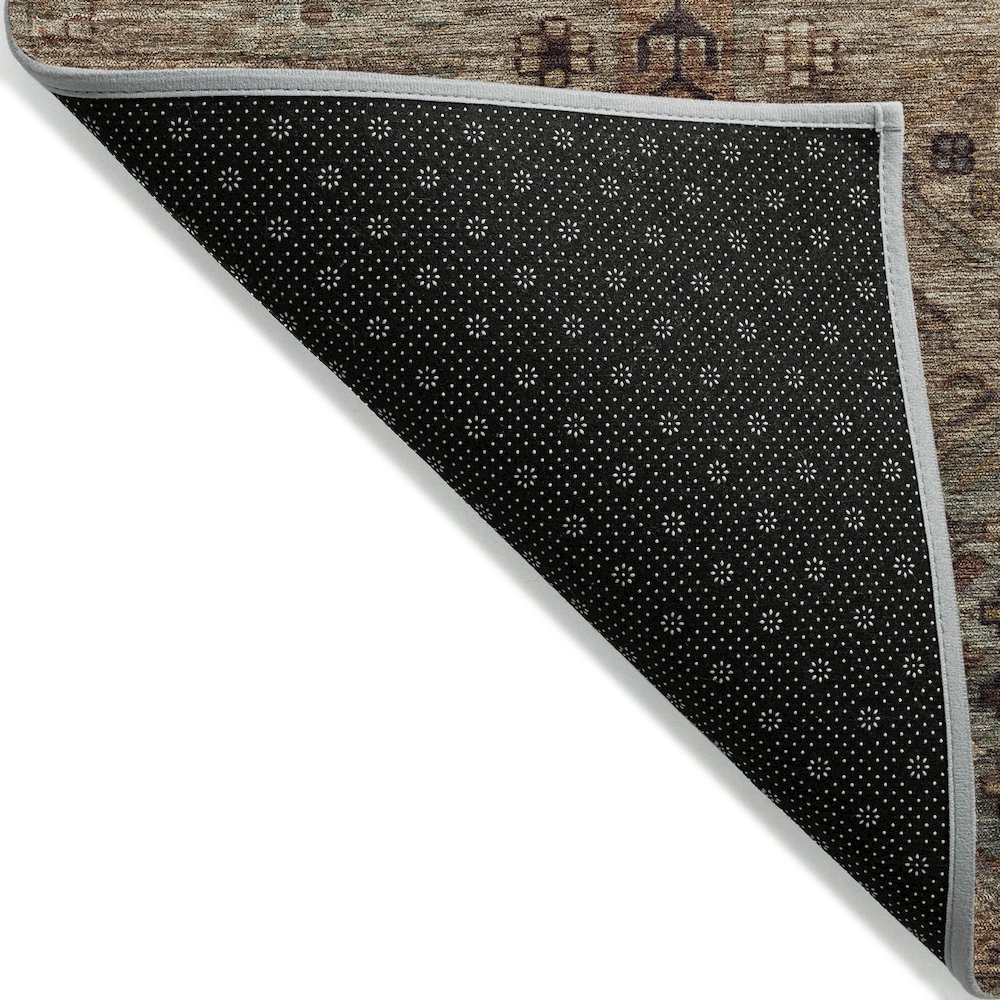 Machine Washable Indoor/Outdoor Chantille ACN2047 Brown 2'3" x 7'6" Runner Rug. Picture 2