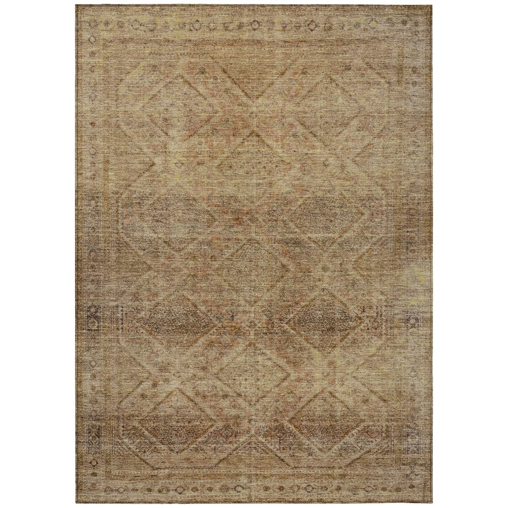 Machine Washable Indoor/Outdoor Chantille ACN2060 Khaki 3' x 5' Rug. Picture 1